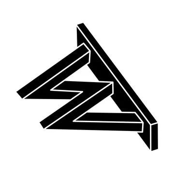 Unreal geometric figure. Impossible optical illusion shape. Optical art object. Stock Illustration