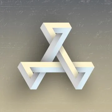 Unreal impossible geometric figure, vector element for design イラスト素材