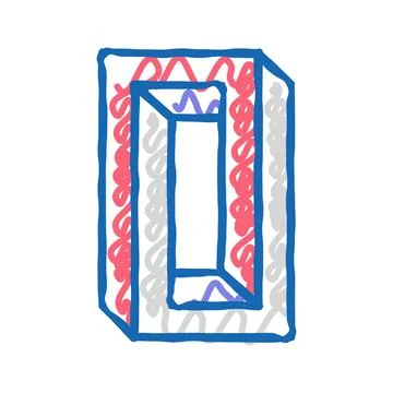 Unreal impossible geometric shape icon doodle illustration Stock Illustration