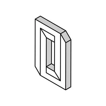 Unreal impossible geometric shape isometric icon vector illustration イラスト素材
