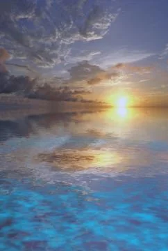 Unreal sunset Stock Illustration