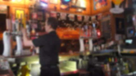 Unrecognizable Bartenders Working Soft Focus 2 Stock-Footage 47965662