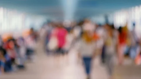 Unrecognizable crowd, people walking. | Stock Video | Pond5