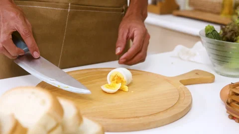 Unrecognizable face of professional Oriental chef freelancer prepare ingred.. Stock Footage 254777850