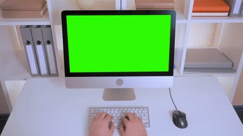 Unrecognizable guy works in office Stock Footage 88337878