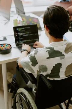 Unrecognizable It Specialist at Workplace 写真素材
