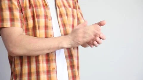 Unrecognizable man applauding Stock Footage 60407578