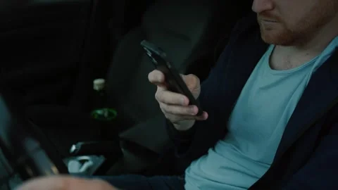 Unrecognizable man driver sitting at steering Stock Footage 266895796