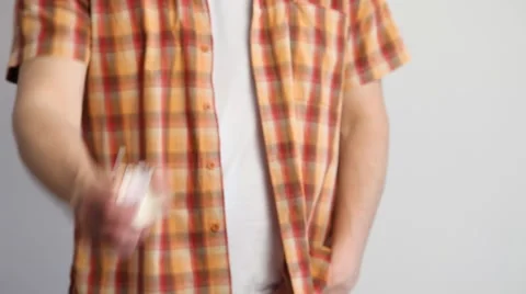 Unrecognizable man giving a cigarette Stock Footage 60408225