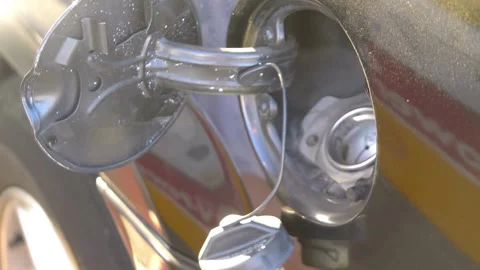 Unrecognizable man refueling a tank at a gas station Car At Gas Station 動画素材 336569807