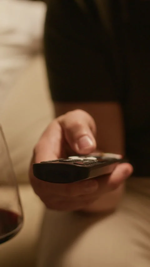Unrecognizable Man Using Remote Controller Stock Footage 331787168