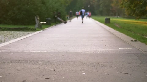 Unrecognizable people in the park. Stock Footage 67817938