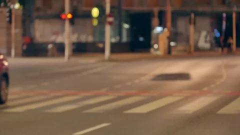 Unrecognizable people on the sidewalk in Warsaw. Stock Footage 104570408