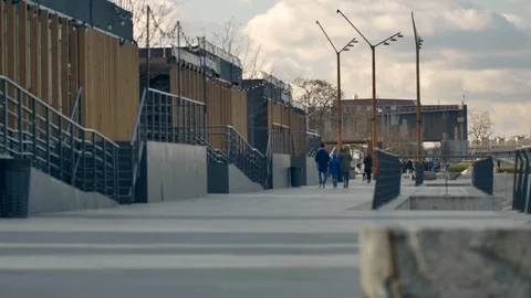 Unrecognizable people on the street. Video stock 121480408