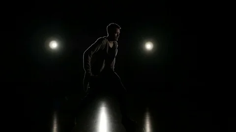Unrecognizable performer on stage Stock Footage