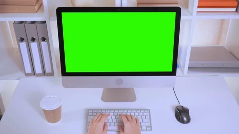 Unrecognizable person works in office Stock Footage 113459893