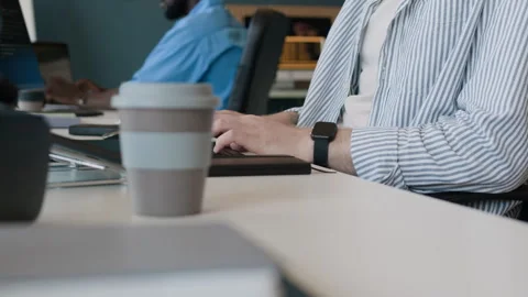 Unrecognizable Programmer Typing On Computer Stock Footage 283209198