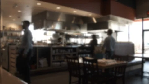 Unrecognizable Restaurant Kitchen And Staff Working Shift Video stock 101359487