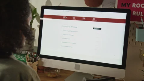 Unrecognizable Student Celebrating College Acceptance Letter on Computer Stock Footage 338098387