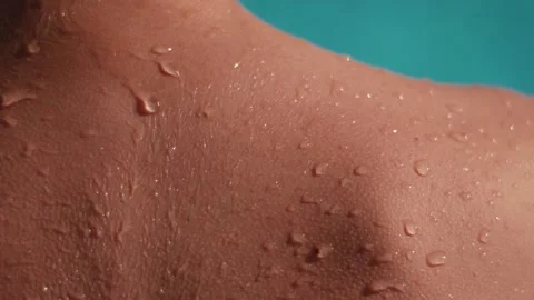 Unrecognizable wet body Stock Footage 146279639