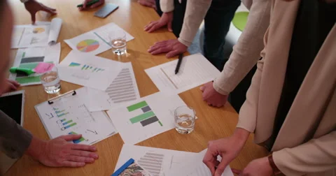 Unrecognizable young creative team having a progress meeting. Video stock 61137326