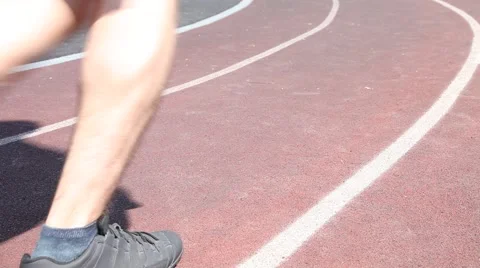 Unrecognizable young man running Stock Footage 64158645