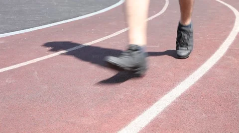Unrecognizable young man running Stock Footage 64158696