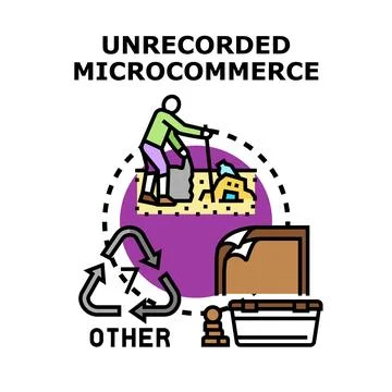 Unrecorded microcommerce vector concept illustration Stock Illustration
