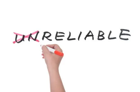 Unreliable to reliable Stock Photos