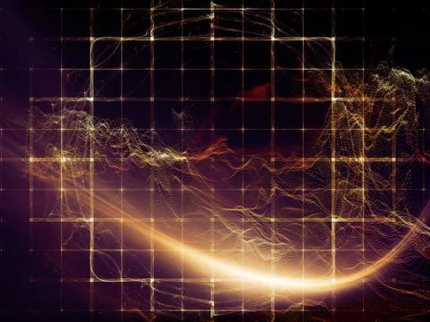 Unrestrained dance of digital elements Stock Illustration