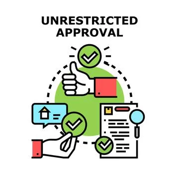Unrestricted approval process for document review 스톡 일러스트