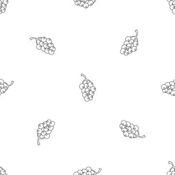 Unripe grape pattern seamless vector Illustrazione stock
