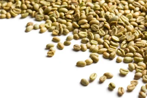 Unroasted coffee beans Stock Photos