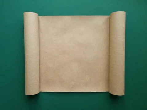 An unrolled scroll of paper Stock-Fotos