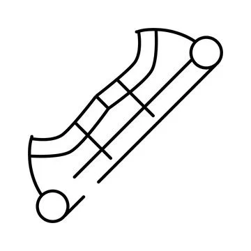 Unrolling ancient papyrus scroll line vector icon design Stock Illustration