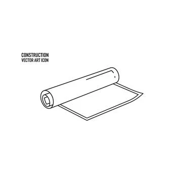 Unrolling blueprint paper or construction plan document 스톡 일러스트