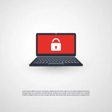 Unsafe Online Browsing, Ransomware Attack Illustrazione stock