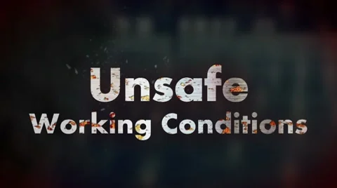 Unsafe Working Conditions - Conceptual Stock Footage