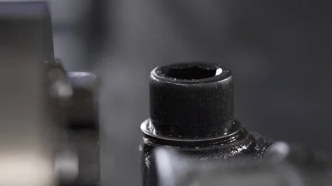 Unscrewing a bolt close up Video stock 129639645