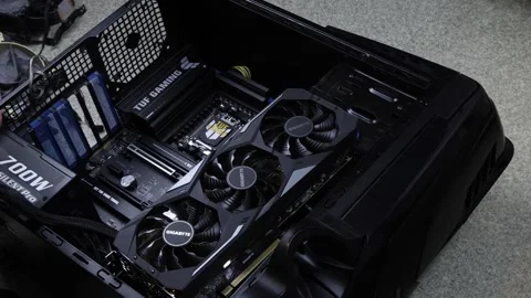 Unscrewing motherboard from a computer case, close up. Stock Footage 320459584