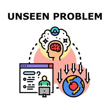 Unseen problem impacting global environment with human interaction Stock Illustration