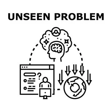 Unseen problem impacting global environment with human interaction Stock Illustration
