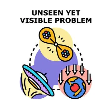 Unseen yet visible problem concept vector icon 스톡 일러스트