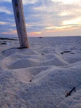 Unset on the beach Stock Photos