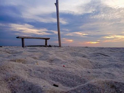 Unset on the beach Stock Photos