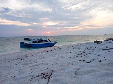 Unset on the beach Stock Photos