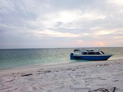 Unset on the beach Stock Photos