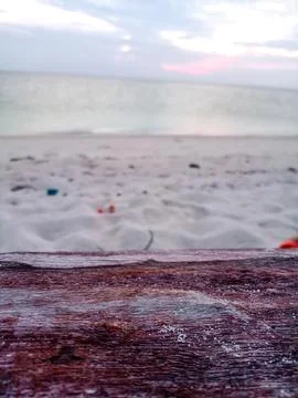 Unset on the beach Stock Photos