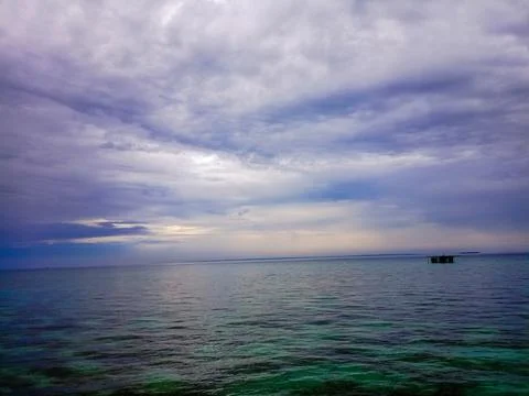 Unset on the beach Stock Photos