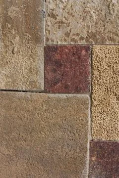 Unshaped stone wall pattern,wall made of rocks Stock Photos